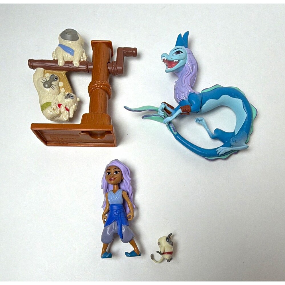 Disney Raya and the Last Dragon Sisu & Raya Figures w/ Dragon